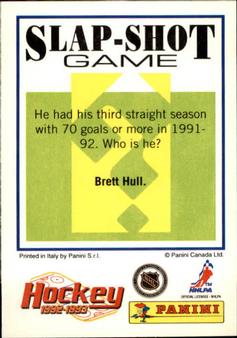 1992-93 Panini Hockey Stickers #245 Doug Bodger Back