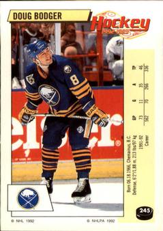 1992-93 Panini Hockey Stickers #245 Doug Bodger Front