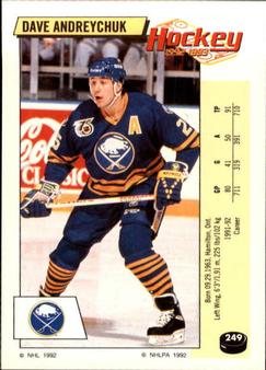 1992-93 Panini Hockey Stickers #249 Dave Andreychuk Front