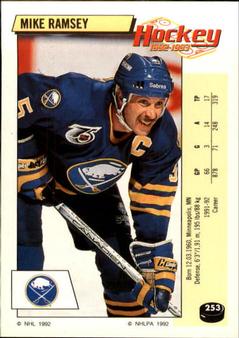 1992-93 Panini Hockey Stickers #253 Mike Ramsey Front