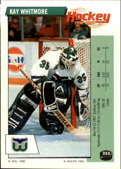 1992-93 Panini Hockey Stickers #255 Kay Whitmore Front