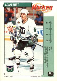 1992-93 Panini Hockey Stickers #264 Adam Burt Front