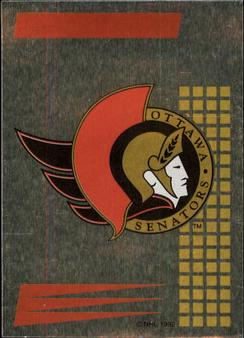 1992-93 Panini Hockey Stickers #268 Ottawa Senators Logo Front