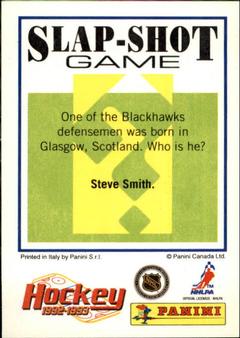 1992-93 Panini Stickers #269 Ottawa Senators Jersey Back