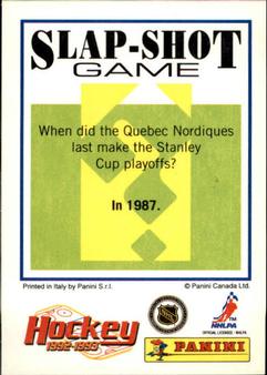 1992-93 Panini Hockey Stickers #273 Pat Falloon Back