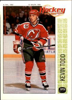 1992-93 Panini Hockey Stickers #275 Kevin Todd Front