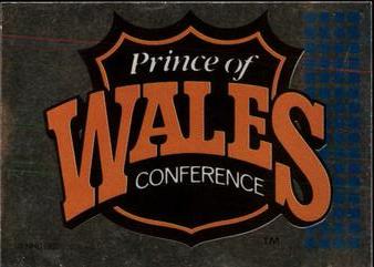 1992-93 Panini Hockey Stickers #276 Prince of Wales Conference Logo Front