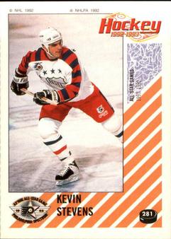 1992-93 Panini Hockey Stickers #281 Kevin Stevens Front