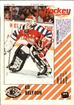 1992-93 Panini Hockey Stickers #284 Ed Belfour Front