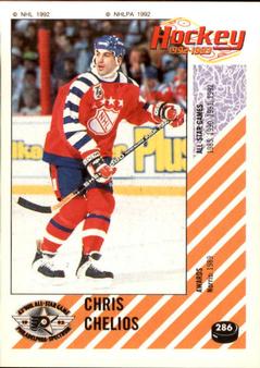 1992-93 Panini Hockey Stickers #286 Chris Chelios Front