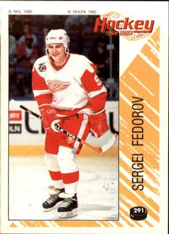 1992-93 Panini Hockey Stickers #291 Sergei Fedorov Front