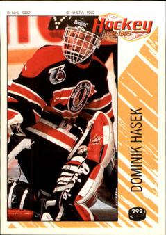 1992-93 Panini Hockey Stickers #292 Dominik Hasek Front