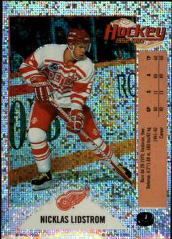 1992-93 Panini Hockey Stickers #J Nicklas Lidstrom Front