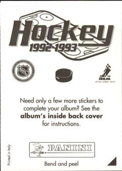 1992-93 Panini Stickers #R Valeri Kamensky Back