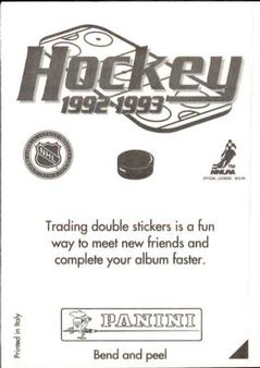 1992-93 Panini Stickers #U Donald Audette Back