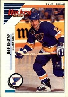 1993-94 Panini Hockey Stickers #165 Jeff Brown Front