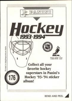 1993-94 Panini Hockey Stickers #176 Doug Lidster Back