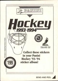 1993-94 Panini Stickers #199 Bob Essensa Back