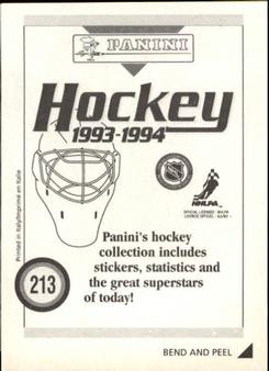 1993-94 Panini Stickers #213 Chris Kontos Back
