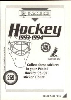 1993-94 Panini Stickers #269 Dave Gagner Back