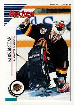 1993-94 Panini Hockey Stickers #177 Kirk McLean Front