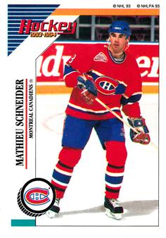 1993-94 Panini Hockey Stickers #22 Mathieu Schneider Front
