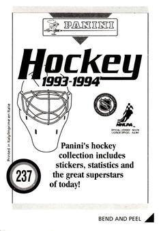 1993-94 Panini Stickers #237 Craig Simpson Back