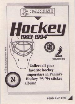 1993-94 Panini Stickers #24 Peter Bondra Back