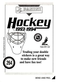 1993-94 Panini Stickers #264 Doug Wilson Back