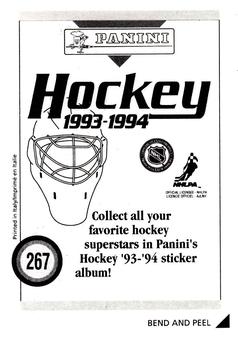 1993-94 Panini Hockey Stickers #267 Brian Propp Back