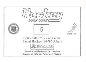 1994-95 Panini Stickers #5 Boston Bruins Logo Back