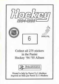 1994-95 Panini Stickers #6 Glen Wesley Back