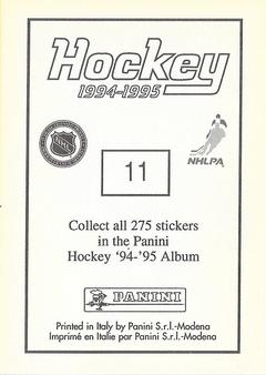 1994-95 Panini Hockey Stickers #11 Pierre Sevigny Back