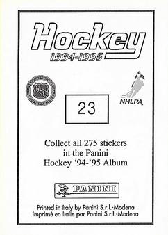 1994-95 Panini Hockey Stickers #23 Mike Ridley Back