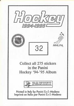 1994-95 Panini Hockey Stickers #32 Stephane Richer Back