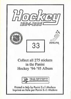 1994-95 Panini Hockey Stickers #33 Valeri Zelepukin Back