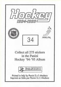1994-95 Panini Stickers #34 Scott Stevens Back