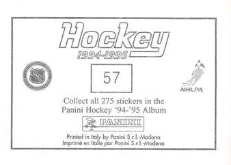 1994-95 Panini Hockey Stickers #57 Quebec Nordiques Logo Back