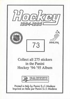 1994-95 Panini Hockey Stickers #73 Ron Francis Back