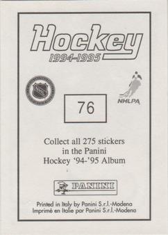 1994-95 Panini Hockey Stickers #76 Jaromir Jagr Back