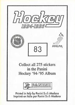 1994-95 Panini Hockey Stickers #83 Alexei Kovalev Back