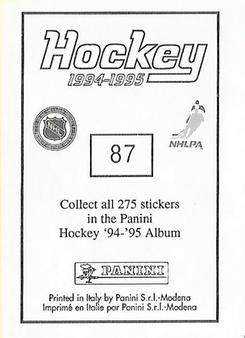 1994-95 Panini Hockey Stickers #87 Adam Graves Back