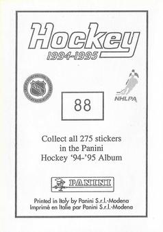 1994-95 Panini Hockey Stickers #88 Brian Leetch Back