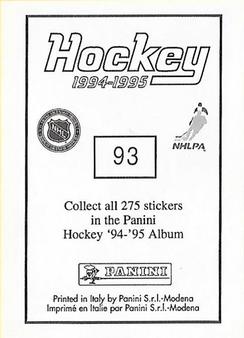 1994-95 Panini Hockey Stickers #93 Donald Audette Back