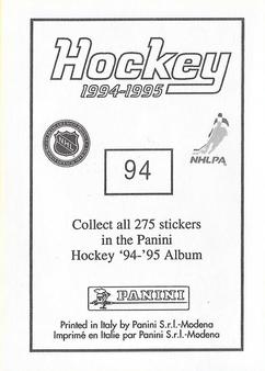 1994-95 Panini Stickers #94 Alexander Mogilny Back