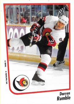 1994-95 Panini Hockey Stickers #107 Darren Rumble Front