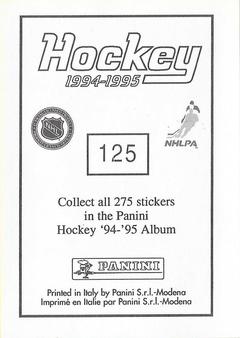 1994-95 Panini Hockey Stickers #125 Sean Hill Back