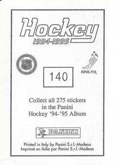 1994-95 Panini Hockey Stickers #140 Brett Hull Back