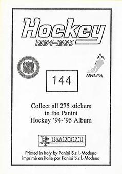 1994-95 Panini Stickers #144 Curtis Joseph Back