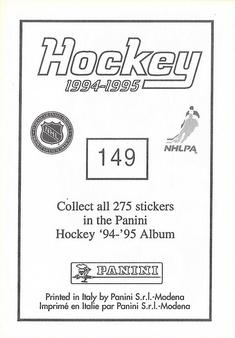 1994-95 Panini Hockey Stickers #149 Geoff Courtnall Back